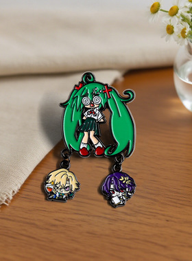 Hatsune Miku 初音未来 金属徽章胸针配饰崩坏星穹铁道真理医生