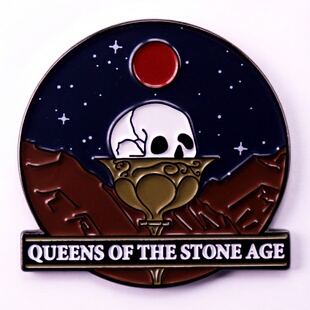 Queens the Stone Age摇滚乐队骷髅胸针金属徽章Pins书包配饰
