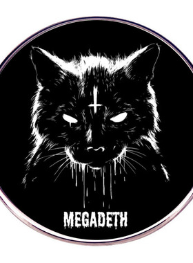 Megadeth麦加帝斯胸针黑猫摇滚乐队别针胸章金属合金徽章配饰