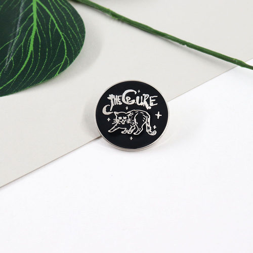 The Cure治疗乐队猫珐琅别针摇滚金属徽章胸针配饰 Pins