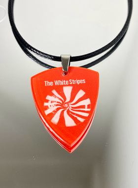 The White Stripes白色条纹乐队周边拨片项链配饰专辑欧美摇滚