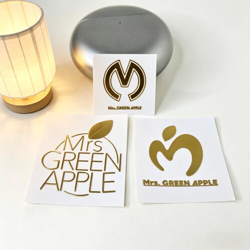 【3张】Mrs Green Apple 青苹果夫人乐队周边金属贴纸金色手机壳