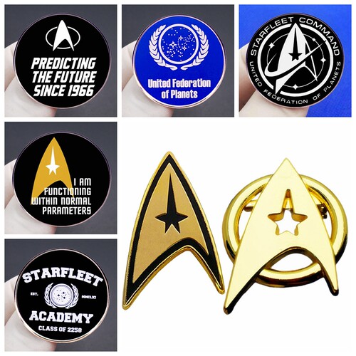 星际迷航胸针StarTrek星际舰队科幻电影别针胸章金属合金徽章配饰