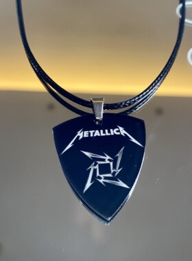 Metallica金属乐队周边项链吉他拨片配饰专辑欧美摇滚徽章配饰