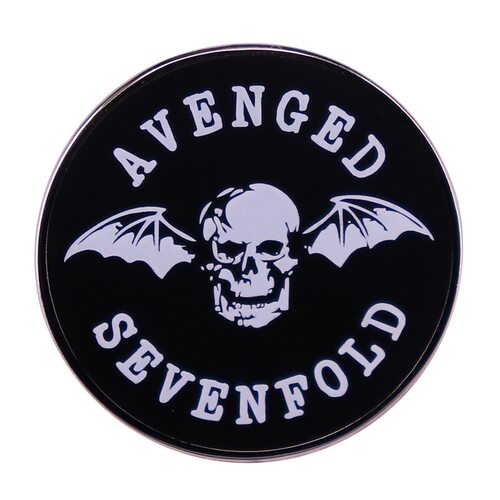 Avenged Sevenfold 圆形激流金属乐队标识金属徽章胸针配饰 Pins