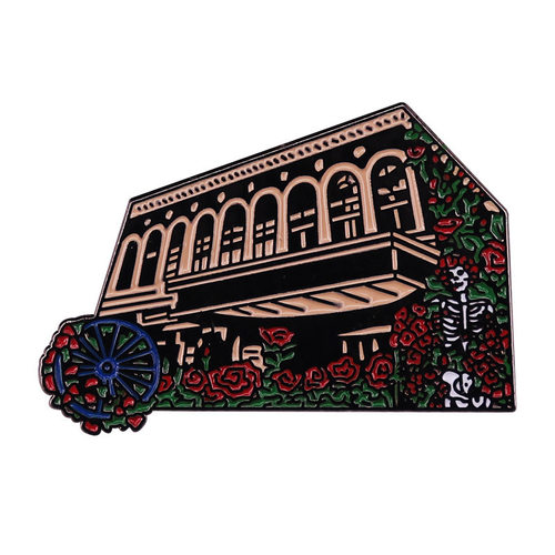 Grateful Dead 感恩至死乐队复古建筑摇滚金属徽章胸针配饰 Pins