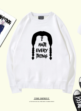 2025美剧星期三Wednesday小狼女礼物同款卫衣亚当斯周边痛衣服潮