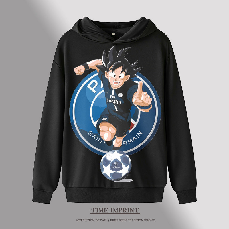 龙珠联名足球卫衣秋冬季潮流运动外套长袖痛衣学生装二次元宽松装