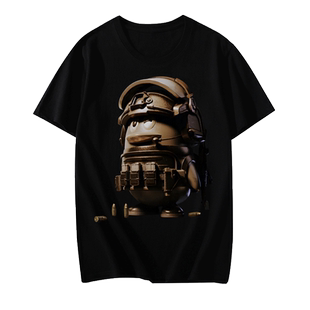 突围游戏 T恤周边白狼连队章 黑金国际同款cos短袖痛衣男女夏衣服