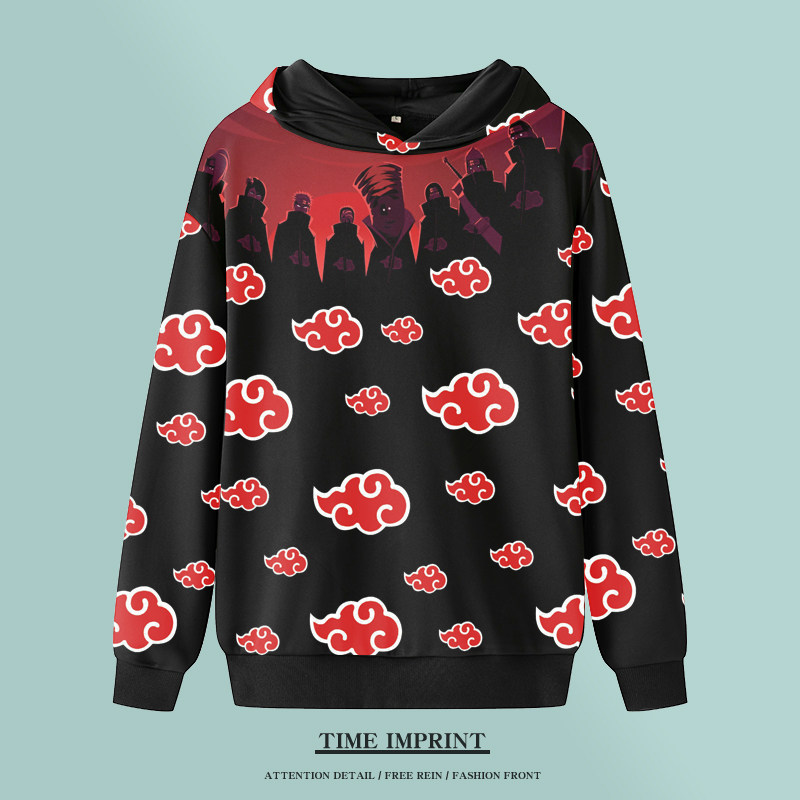 秋火影痛衣晓组织卫衣帽衫青少年外套二次元鸣人纲手圆领男生衣服