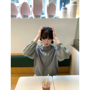 岛屿日记 日系短款长袖卫衣修身显瘦春季新款卫衣外套