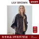 LILY BROWN2025秋冬新品 复古拉链落肩仿皮革夹克外套LWFJ254066
