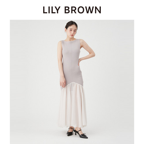 LILYBROWN无袖针织拼接连衣裙