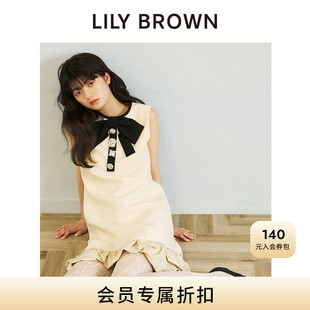 LILY BROWN2026春夏新品CANDY蝴蝶结拼接无袖连衣裙LWFO262845