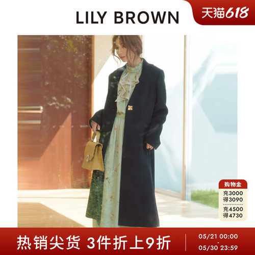 LILYBROWN收腰羊毛呢外套大衣