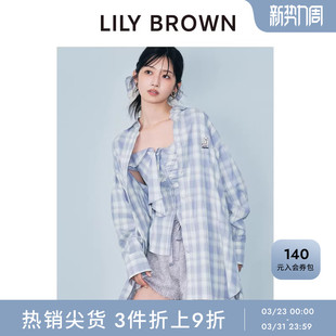 衬衫 BEAR棉质格纹长袖 LWFB255118 BROWN秋冬款 LILY