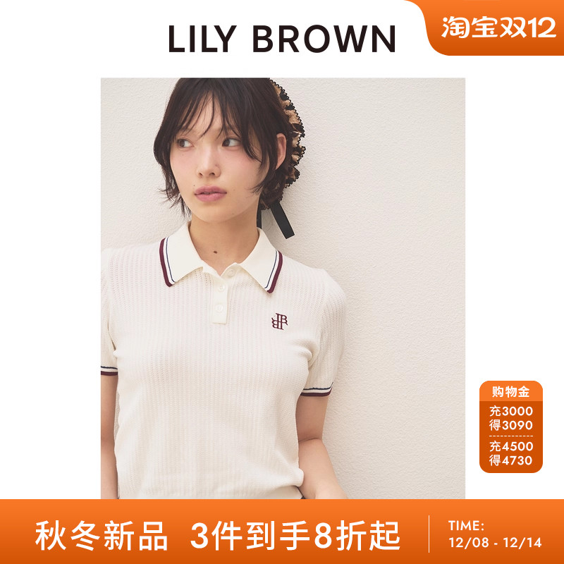 LILYBROWN翻领短袖针织衫