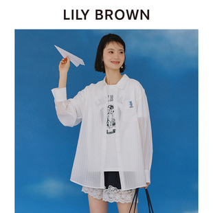 LILY BROWN2026春夏新品LILY BEAR莱赛尔衬衫发圈套装LWFB262057