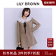 LILY BROWN2025秋冬新品 甜美荷叶领可拆系带直筒连衣裙LWFO255064
