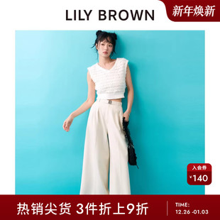 LWFP251045 气质微闪高腰直筒阔腿长裤 LILY BROWN春夏款