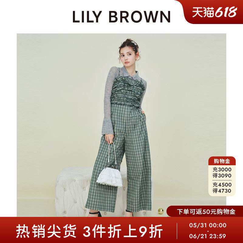 LILY BROWN秋冬款 气质层次花边高腰吊带连体裤LWFO245035