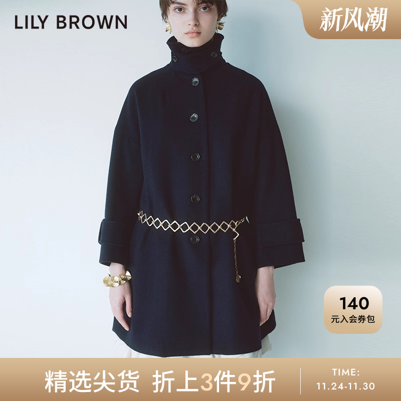 LilyBrown羊毛中长款毛呢大衣