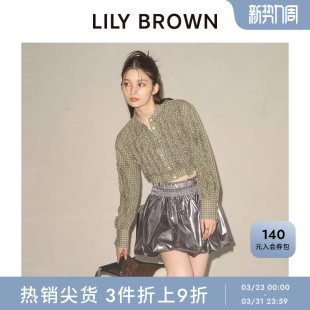 LWFB245077 气质褶皱花边翻领百搭短衬衫 LILY BROWN秋冬款