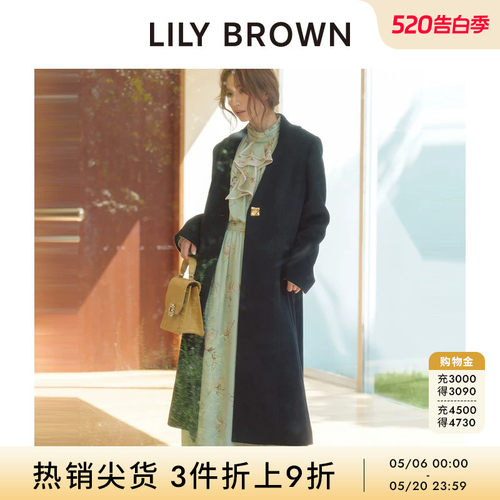 LILYBROWN收腰羊毛呢外套大衣