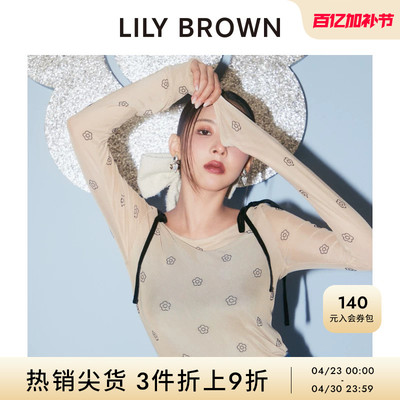 LILY BROWN秋冬款 MARY QUANT印花修身打底衫LWCT245090