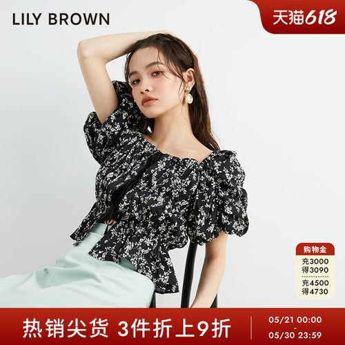 LilyBrown复古碎花两穿上衣
