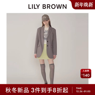 外套LWFJ254076 时髦通勤两粒扣翻领西装 LILY BROWN2025秋冬新品