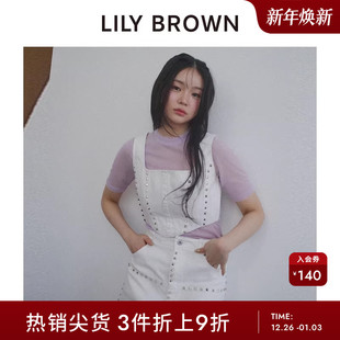 牛仔百搭吊带LWFT242805 甜酷风铆钉短款 LILY BROWN春夏款