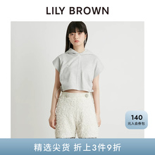 LILY BROWN春夏款 CANDY甜美高腰钻扣针织短裤LWNP242802