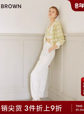 LILY BROWN春夏款 甜美条纹小香风针织开衫外套LWND231224