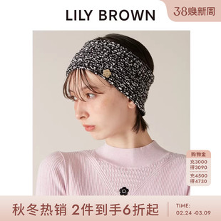 LILY BROWN2025秋冬新品MARY QUANT松紧字母针织发带LWGG255326