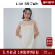 LILY BROWN2025秋冬新品 CANDY薄纱荷叶边钉珠连衣裙LWFO254804