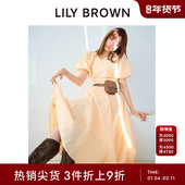 甜美泡泡袖 LILY BROWN春夏款 蝴蝶结露背连衣裙LWFO252073