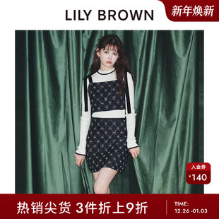 LILY CANDY蝴蝶结系带甜美抹胸吊带LWFT245813 BROWN秋冬款