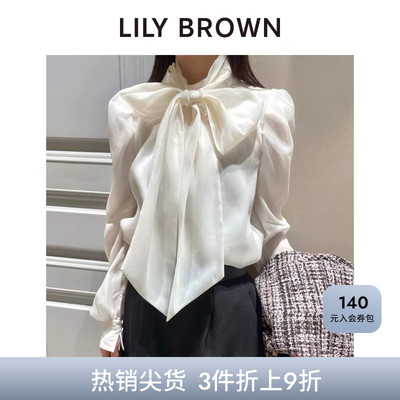 LILYBROWN系带长袖雪纺衬衫