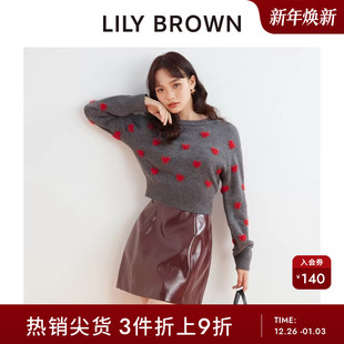 半身裙LWFS244176 纯色简约高腰A字短款 LILY BROWN秋冬款