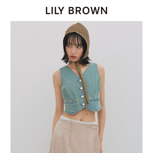 LILYBROWN短款马甲背心开衫
