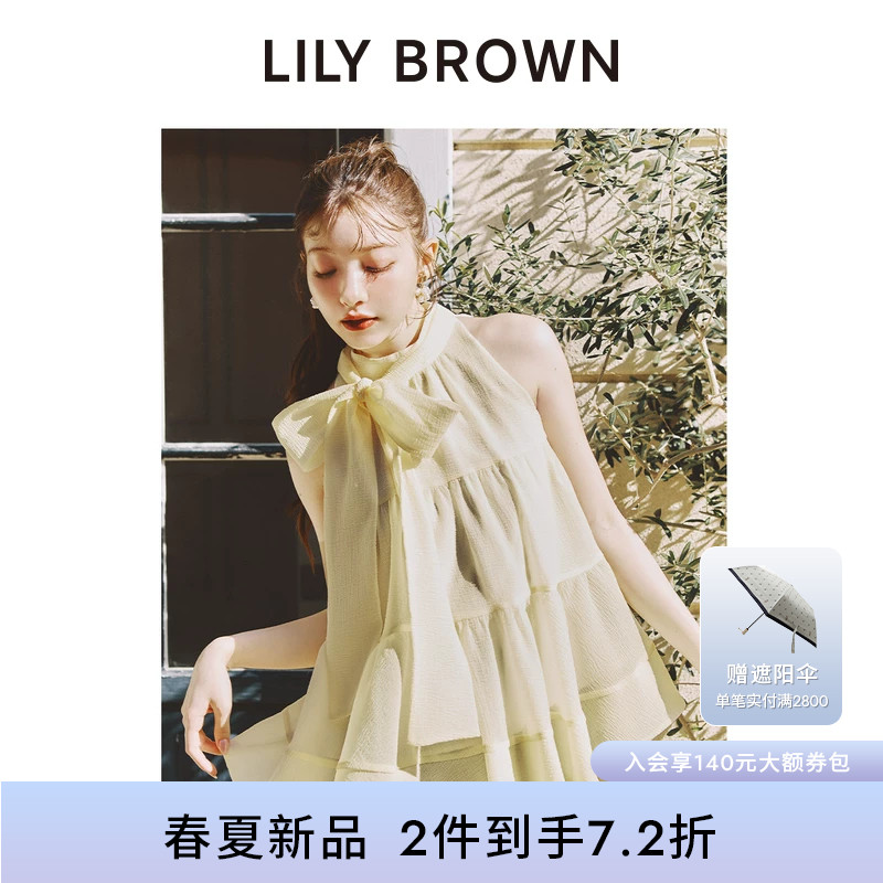 LILYBROWN系带无袖雪纺上衣图片