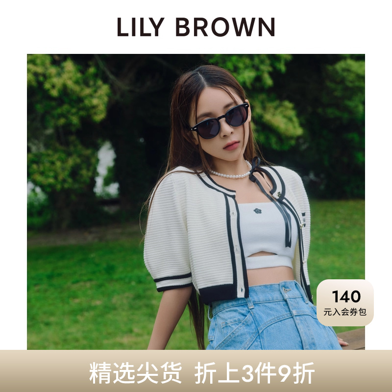 联名款针织开衫LILYBROWN圆领
