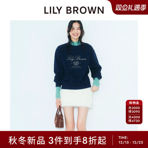 LILYBROWN刺绣圆领棉质卫衣