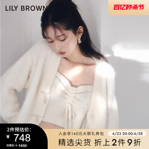 LilyBrown秋冬针织钻扣甜美毛衣