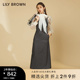 LILY BROWN春夏款 甜美露背蕾丝边百搭吊带连衣裙LWFO225109