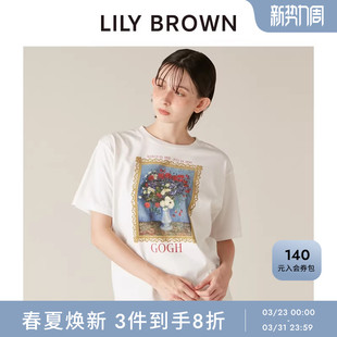 纯棉T恤LWCT261026 百搭圆领插画印花短袖 LILY BROWN2026春夏新品