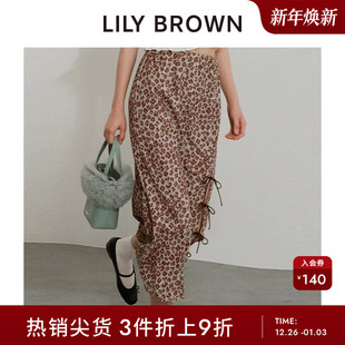 LILY 气质高腰百搭A字侧开衩半身裙LWCS251168 BROWN春夏款