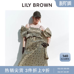两穿蝴蝶结连衣裙LWFO244072 华丽泡泡袖 LILY BROWN秋冬款
