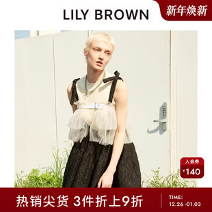打底衫 简约百搭露背针织无袖 LWNT244143 BROWN秋冬款 LILY